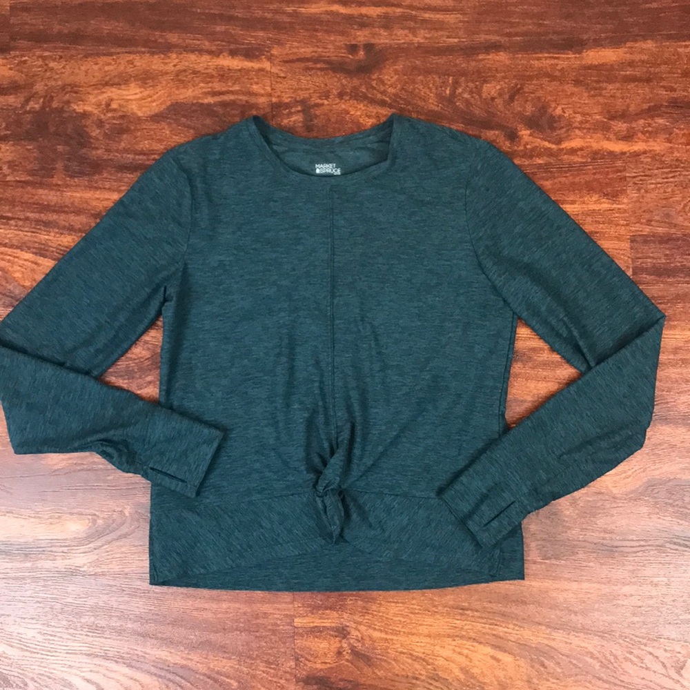 Knot front athletic top
